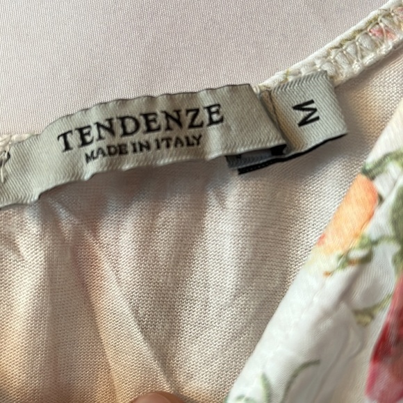 Cream Floral Sheer Sleeveless Top Size M - Picture 9 of 10